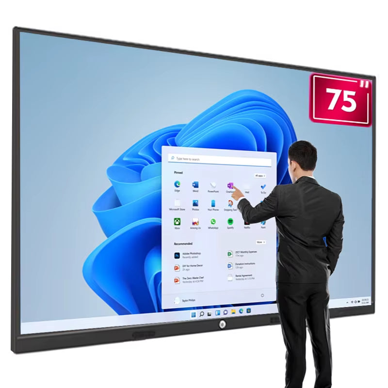  Interactive Whiteboard  55  Inch 4K All in One Interactive Whiteboard Digital Smart Board Touch Screen Teaching Board for Classroom