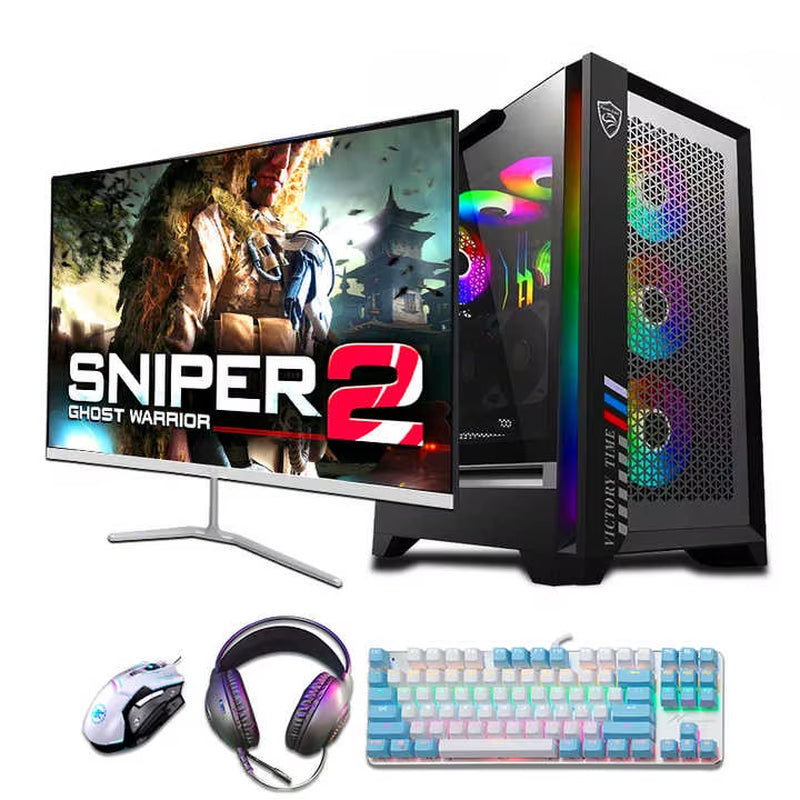  Full Gaming Pc Custom intel core i5 Computer Set Equipment Desktops Prebuilt Wholesale Build Desktop Gamer Pc