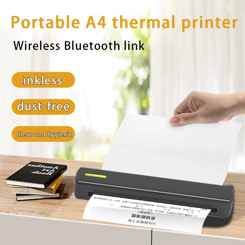  Portable Printer Wireless 200/300DPI Mini Inkless Printer Thermal Blue-Tooth Printer for Android and Ios Smartphone