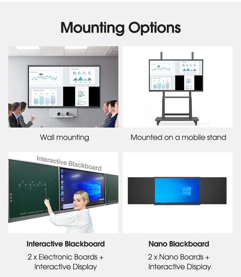  Interactive LED Smart Board Memo 55-Inch CN;GUA  with Free Whiteboard Software 16:9 Interactive Bis Technology for Business and School