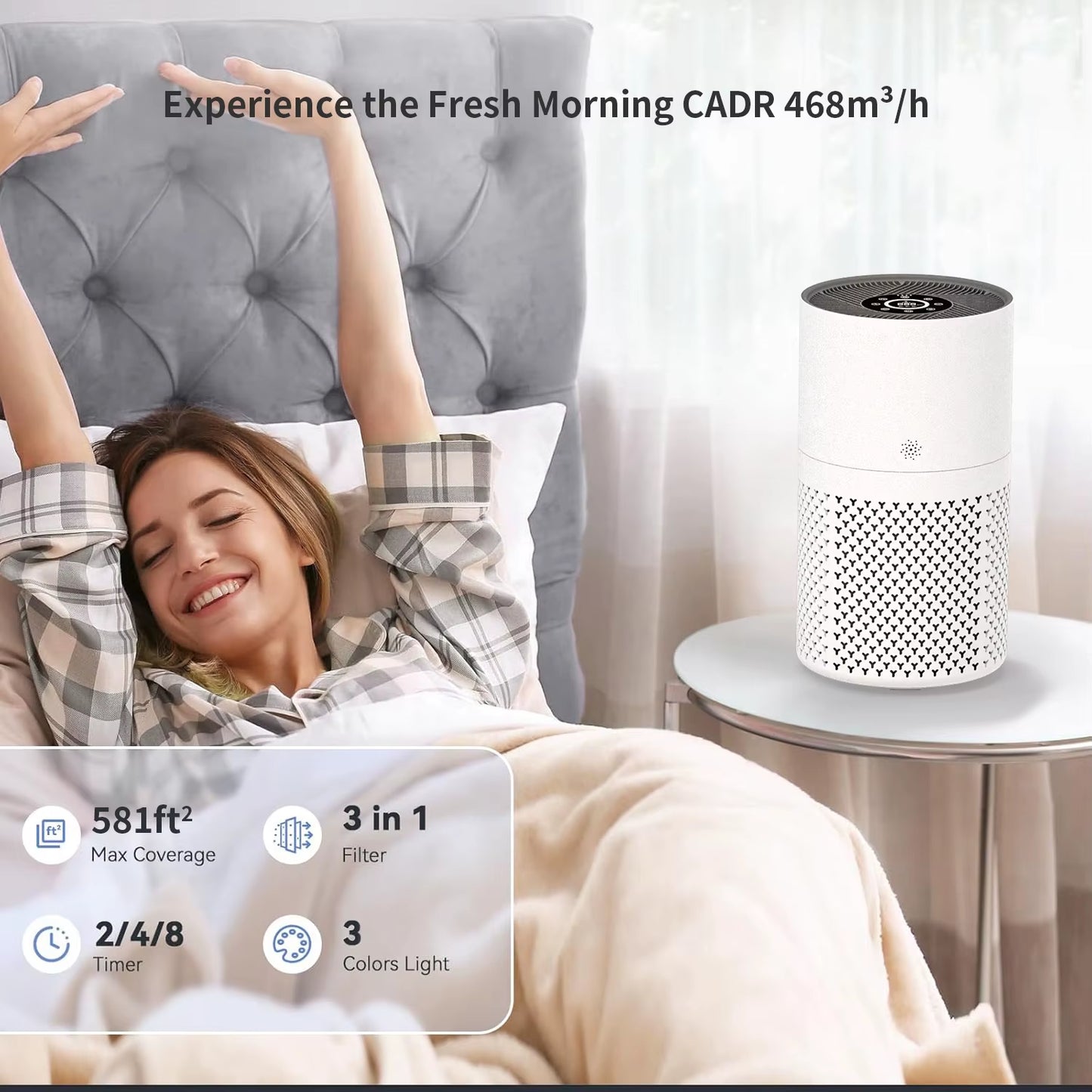 Home Room Smart Portable Air Purifier Home Hepa Best Hepa Filter Home Filters KJ402F-A Household Air Purifier For